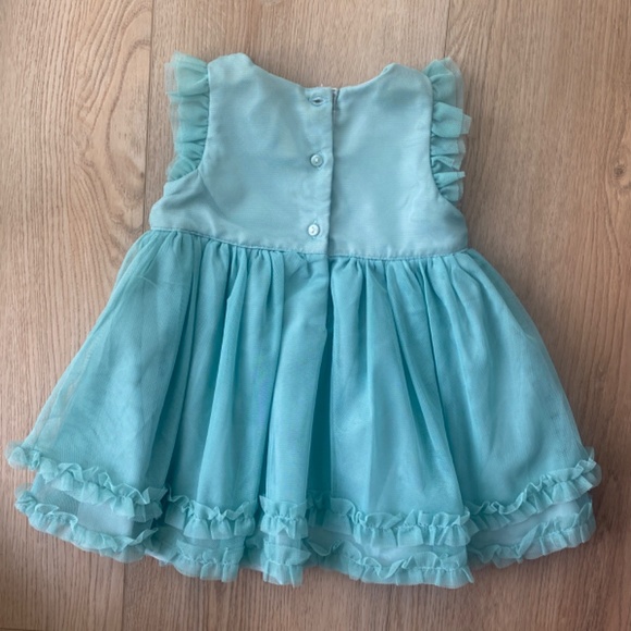 H&M Embroidered Tulle Dress Size 4-6 mon - Picture 2 of 9